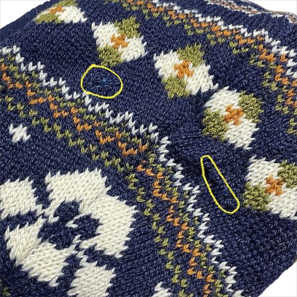 BRASS PLUM NORDSTROM Vintage 80s/90s Shetland Wool Nordic Crewneck Sweater Sz M - Picture 8 of 8